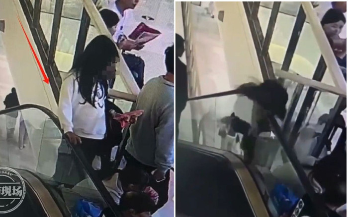 Tựa lưng vào tấm kính ở gần thang cuốn, cô gái ngã tử vong Ảnh 2