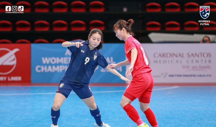 Tuyển nữ futsal Việt Nam đã hạ Thái Lan 2-1 để vô địch giải futsal nữ Đông Nam Á 2024. Ảnh: FAT