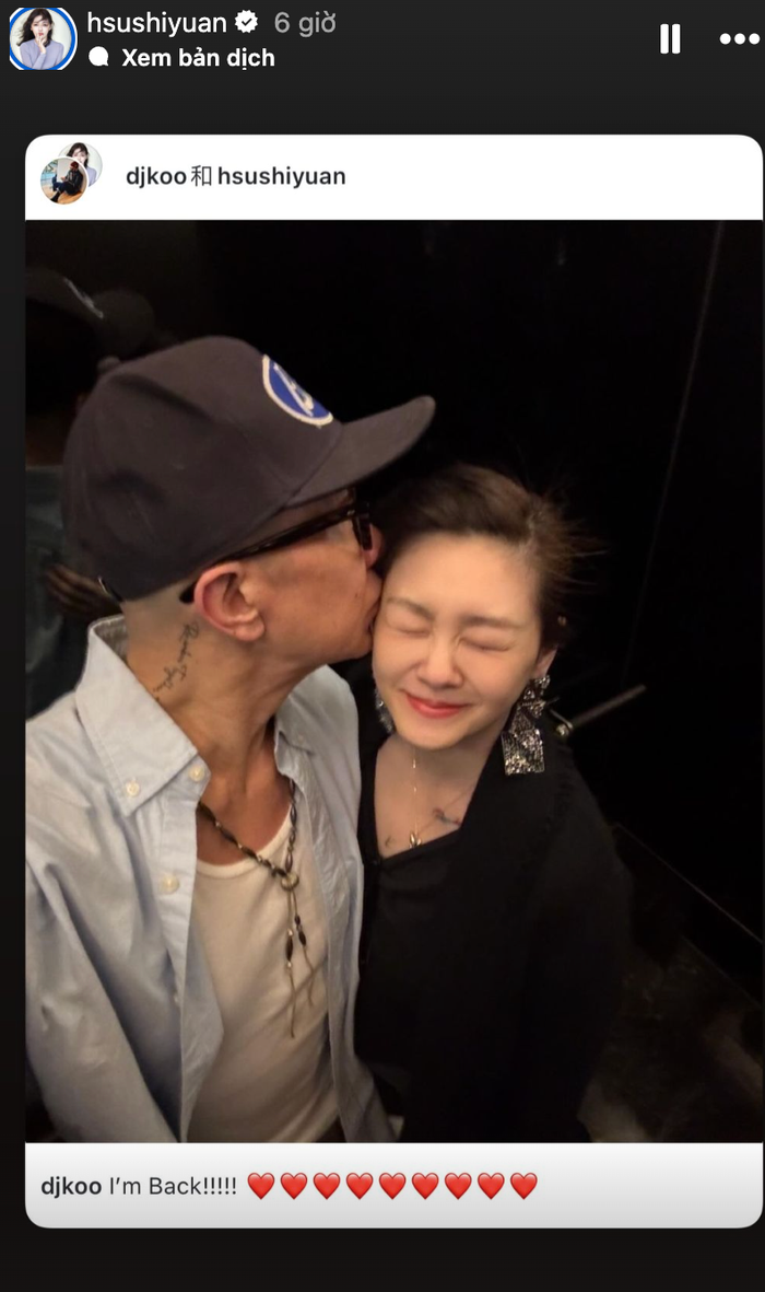 DJ Koo đăng ảnh hạnh phúc bên cạnh Từ Hy Viên. Động thái của cặp đôi được cho là nhằm phủ nhận tin đồn rạn nứt hôn nhân đang lan truyền.