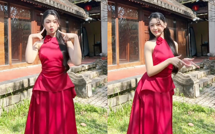 Lọ Lem nhà Quyền Linh tự tin khoe làn da trắng phát sáng, vũ đạo uyển chuyển. Ảnh: Chụp màn hình