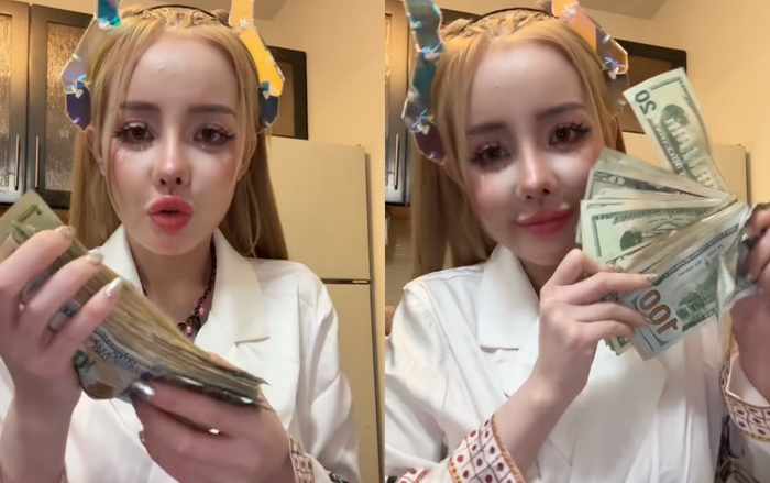 Showbiz 24h: Ngân 98 hào hứng khoe tiền đô sau một đêm biểu diễn ở nước Mỹ. Ảnh: FBNV