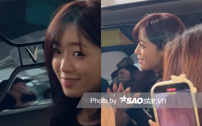 EunJung (T-ara) xuất hiện nhanh 'như chớp'. Cô đi nhanh về phía ô tô để di chuyển đến địa điểm tiếp theo