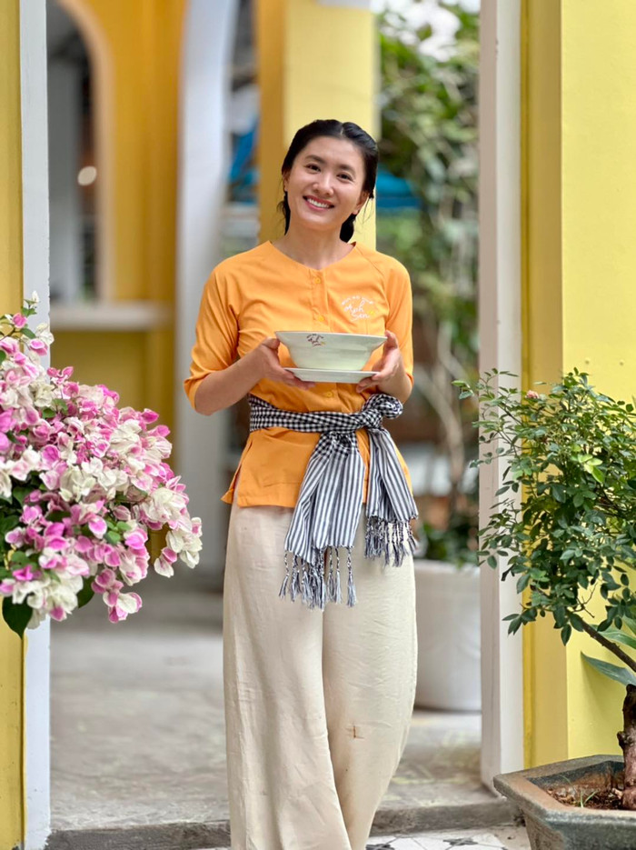 Nữ diễn viên Cổng mặt trời dành nhiều thời gian cho gia đình và công việc kinh doanh. (Ảnh: FBNV)