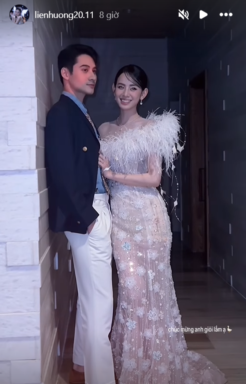 Hương Liên chúc mừng thành tích của bạn trai. (Ảnh IGNV)