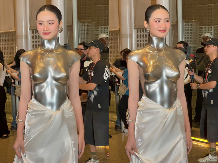 Trang phục được Hoa hậu Ý Nhi mang lên thảm đỏ sự kiện thời trang tối 22/11 gây tranh cãi.