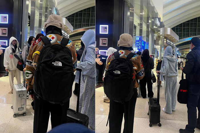 Hình ảnh các thành viên nhóm nhạc TWICE giúp đỡ cô gái tìm lại người thân tại sân bay đang được lan truyền trên mạng xã hội. 