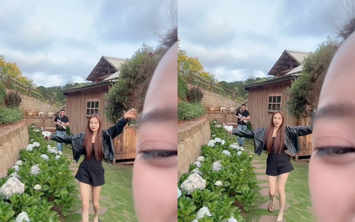 Nhã Phương khoe nhan sắc rạng rỡ tại căn villa hoành tráng ở Đà Lạt. (Ảnh: Chụp màn hình)