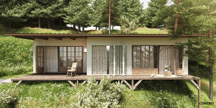 Toàn cảnh căn villa 110m2 của vợ chồng Nhã Phương. (Ảnh: S:Concept)