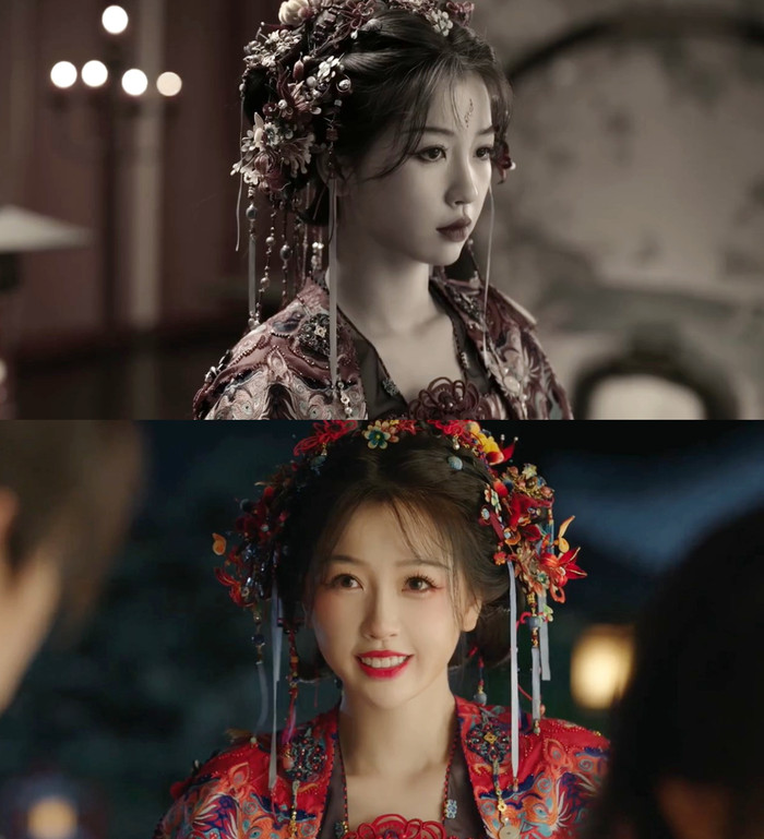 Ngu Thư Hân đã yêu cầu đạo diễn cho mình diễn 2 vai trong Vĩnh Dạ Tinh Hà. 