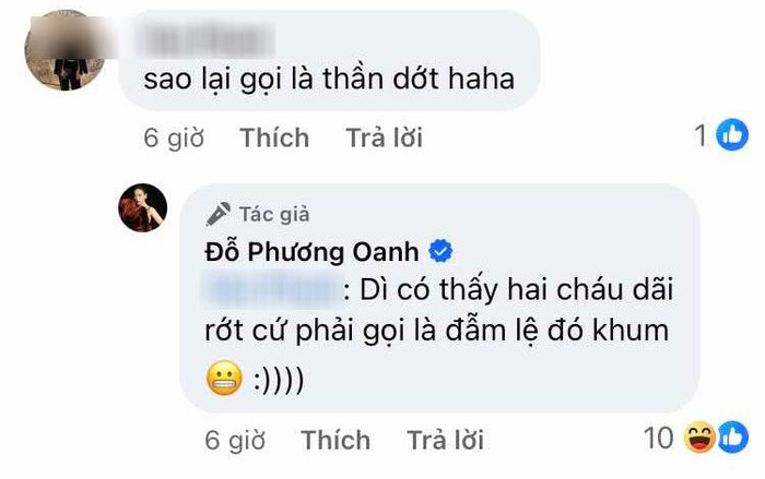 Phương Oanh lý giải về biệt danh của 2 con. (Ảnh chụp màn hình)