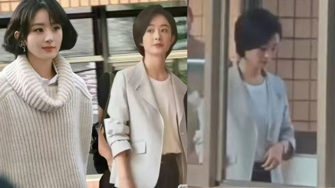 Tạo hình của Triệu Lệ Dĩnh cho vai diễn Lý Thu Bình trong Người Xây Dựng Thành Phố.