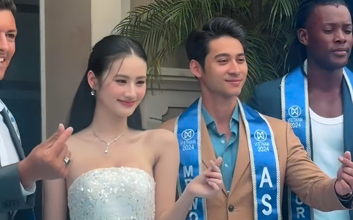 Hoa hậu Ý Nhi đẹp dịu dàng bên cạnh Á vương thế giới Ảnh 2