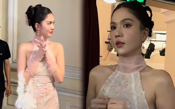Ngọc Trinh diện váy yếm mỏng te, lộ biểu cảm lo lắng trong ngày trọng đại Ảnh 2