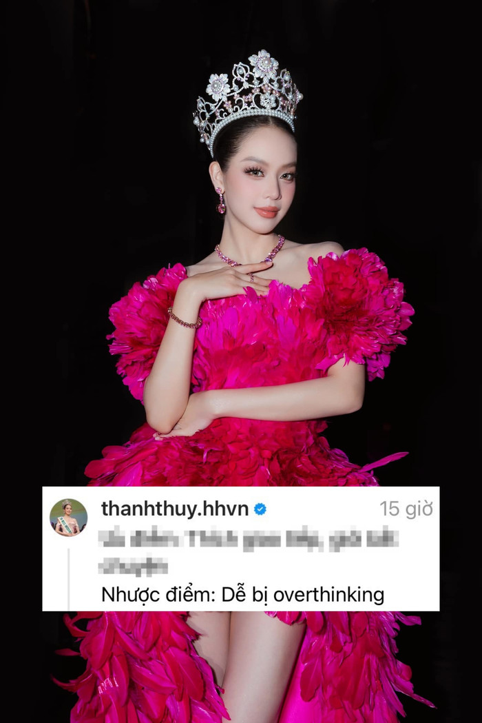 Hoa hậu Thanh Thủy thừa nhận việc dễ bị overthinking.