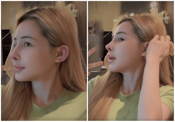 Showbiz 24h: Ngân 98 tự tin khoe chiếc mũi mới. Ảnh: Chụp màn hình