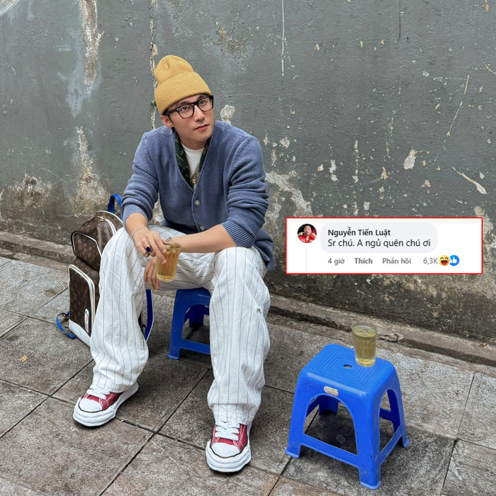Bình luận của Tiến Luật bên dưới bài đăng Sơn Tùng M-TP đi uống trà đá khiến nhiều người thích thú. (Ảnh: FBNV)