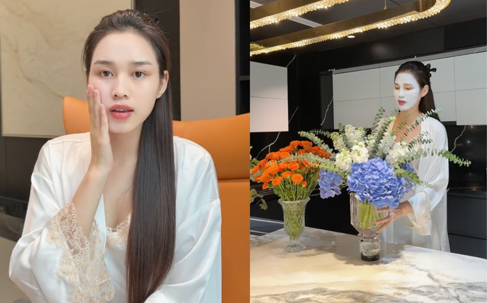 Hoa hậu Đỗ Thị Hà sống trong căn hộ sang chảnh, học cắm hoa tận hưởng cuộc sống.