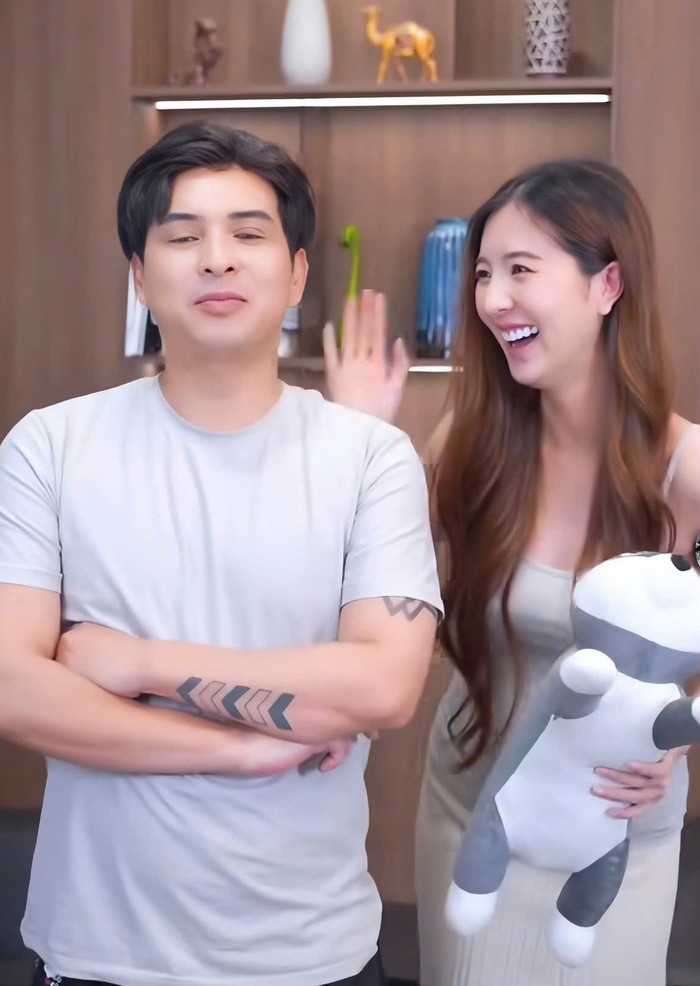 Hồ Quang Hiếu bị vợ 'tương tác' vì trả lời sai. Ảnh: Chụp màn hình