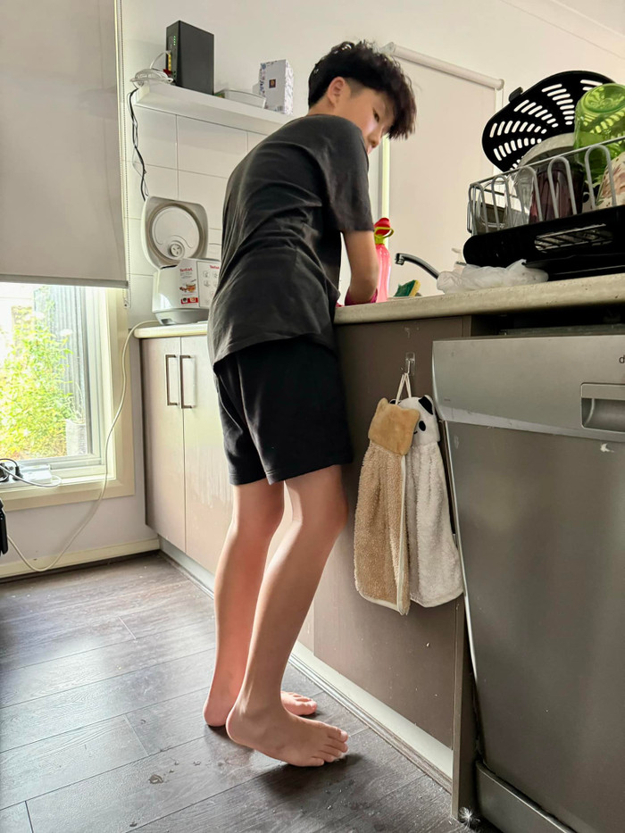 Con trai nhà Ốc Thanh Vân như bản sao của bố. Ảnh: FBNV