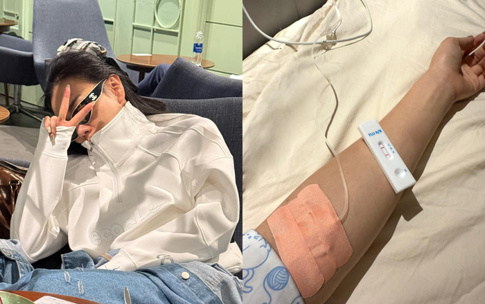 Phương Oanh dương tính với cúm A, phải cách ly với các con khi vừa trở về nhà sau 4 ngày công tác. (Ảnh: FBNV)