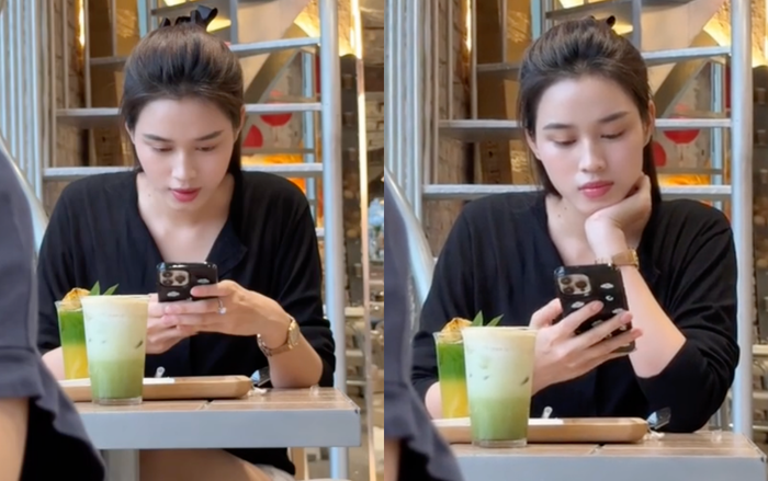 Hình ảnh 'quay lén' Hoa hậu Đỗ Thị Hà khiến cõi mạng dậy sóng. Dù camera thường nhưng Hoa hậu Đỗ Thị Hà vẫn giữ được nhan sắc xinh đẹp. (Ảnh: TikTok Đỗ Thị Trúc)