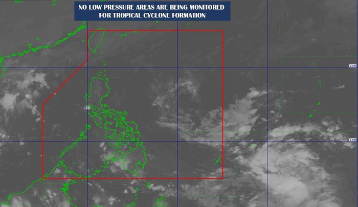 Áp thấp nhiệt đới mới được phát hiện ngoài khơi Philippines. Ảnh: PAGASA.