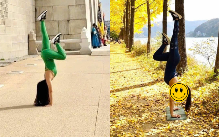 Nữ du khách Việt gây bức xúc khi thản nhiên 'trồng chuối' tại điểm du lịch Hàn Quốc Ảnh 2