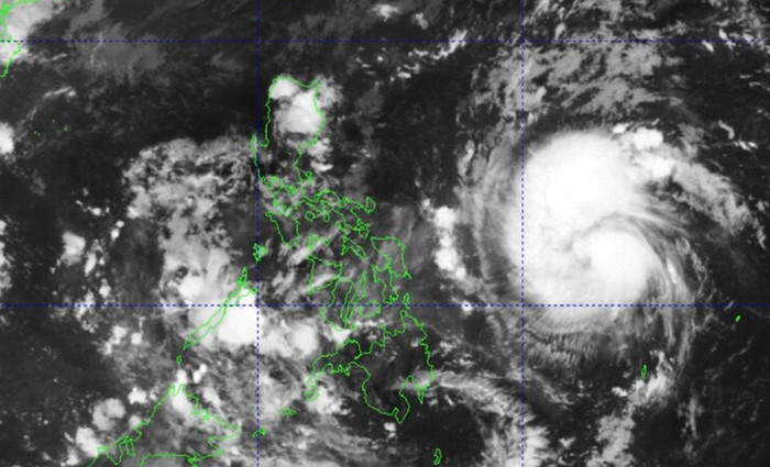 Bão Yinxing (tên ở Philippines là Marce) có khả năng đi vào Biển Đông trong nửa cuối tuần này. Ảnh: PAGASA