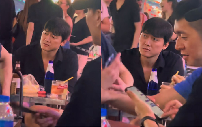 Hình ảnh nam diễn viên Quách Ngọc Tuyên được 'team qua đường' ghi lại.