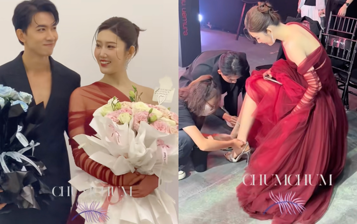 Cặp đôi liên tục phát 'cẩu lương' ngay tại sự kiện. 