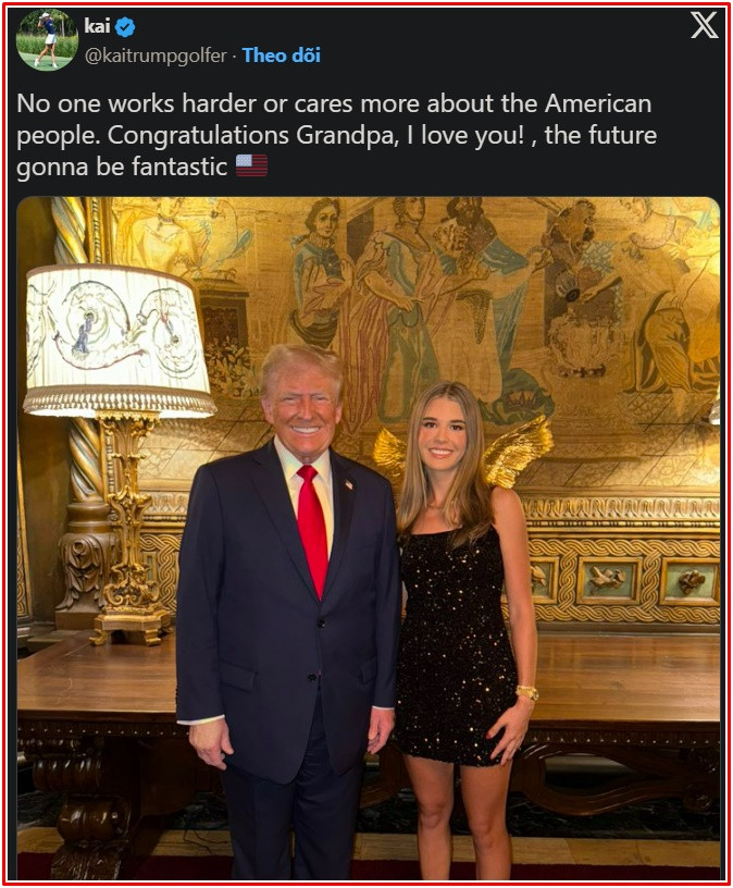 Cháu nội ông Donald Trump gây bất ngờ vì nhan sắc thay đổi Ảnh 1