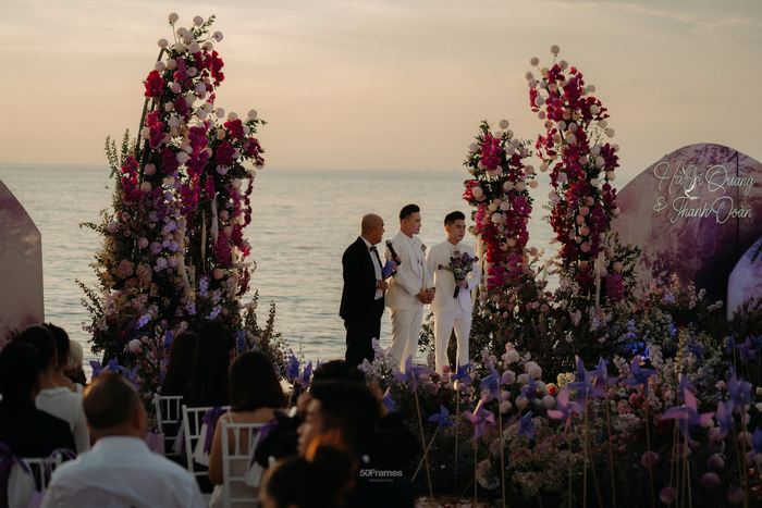 Một số hình ảnh trong lễ cưới Hà Trí Quang và Thanh Đoàn ở Phú Quốc hôm 6/11.