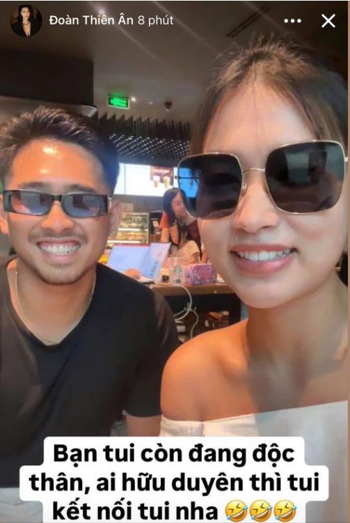 Thiên Ân phủ nhận hẹn hò với chàng trai lạ.