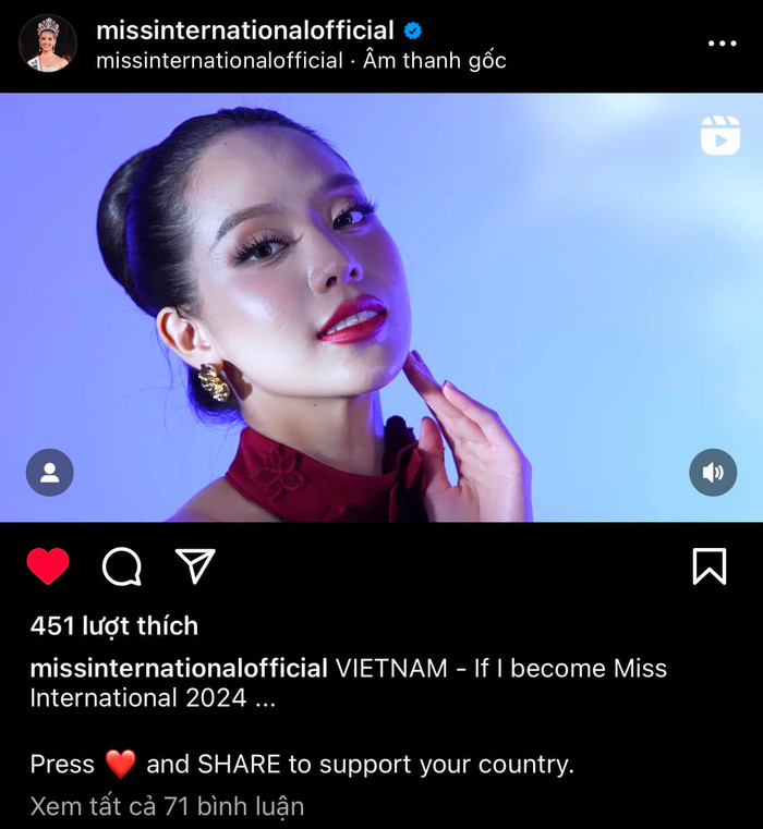 Thanh Thủy xinh đẹp rạng ngời tại Miss International 2024.