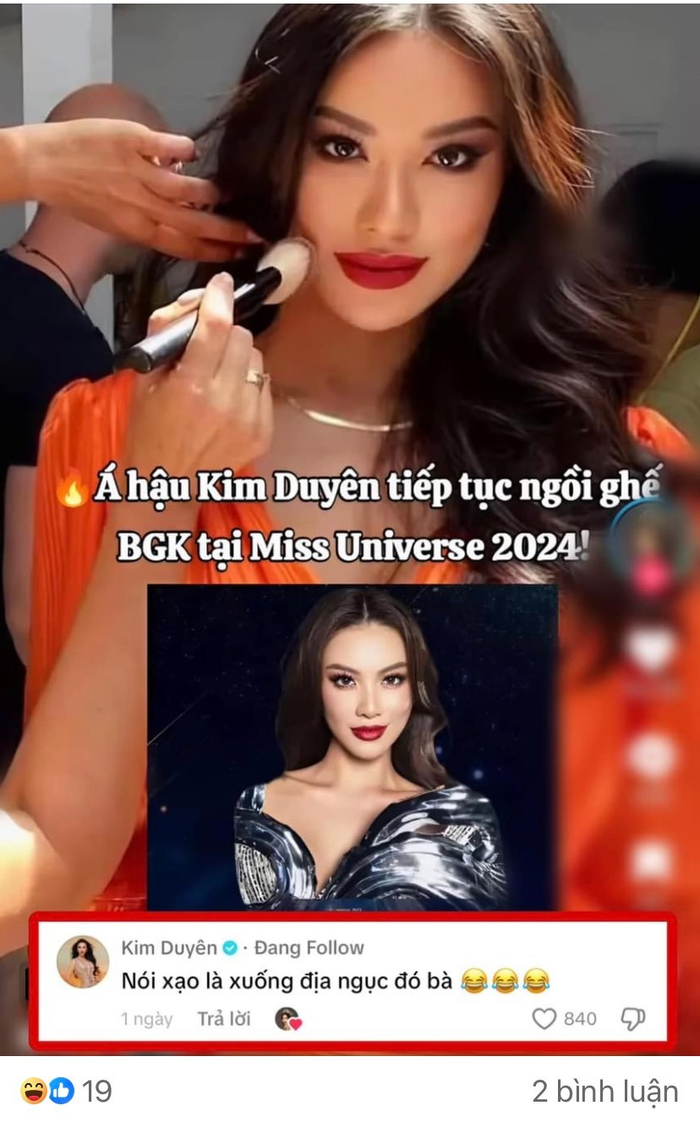 Phía Kim Duyên đã lên tiếng chuyện chấm điểm Kỳ Duyên tại Miss Universe 2024.