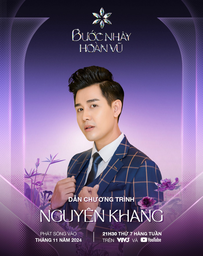 MC Nguyên Khang với vai trò dẫn chương trình trong Bước Nhảy Hoàn Vũ 2024.