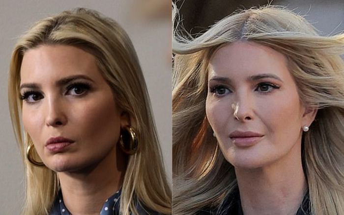 Gương mặt của Ivanka Trump thay đổi nhiều nhiều điểm trong ba năm. 