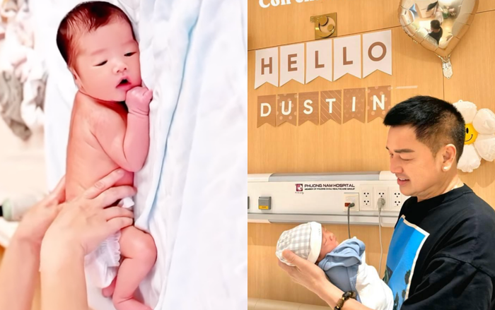 Con trai nghệ sĩ Quang Minh tên thân mật là Dustin, sở hữu vẻ ngoài bụ bẫm, đáng yêu.