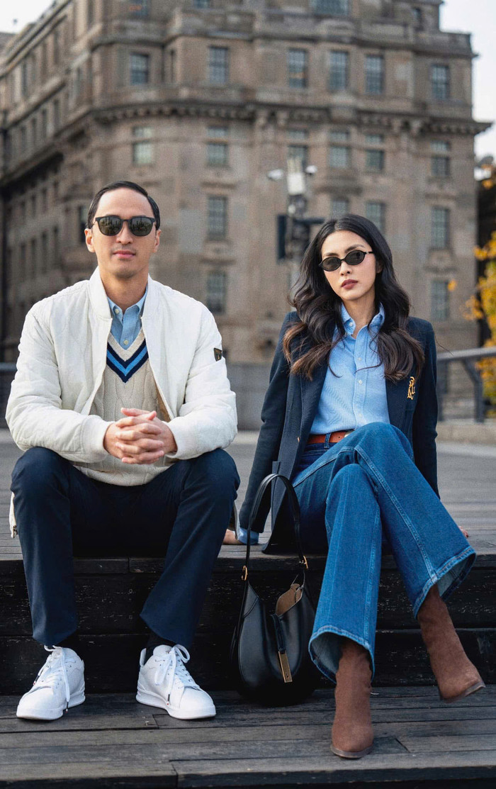 Tăng Thanh Hà và ông xã xả kho bộ ảnh 'tình bể bình'. Ảnh: FBNV