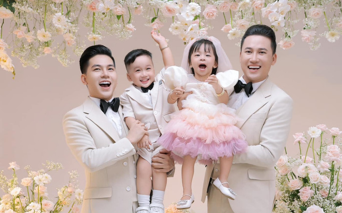 Hà Trí Quang và Thanh Đoàn mừng cặp song sinh tròn 2 tuổi Ảnh 2