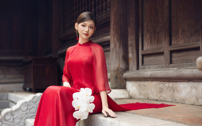 Gợi ý trang phục áo dài cho ngày Tết Ảnh 2