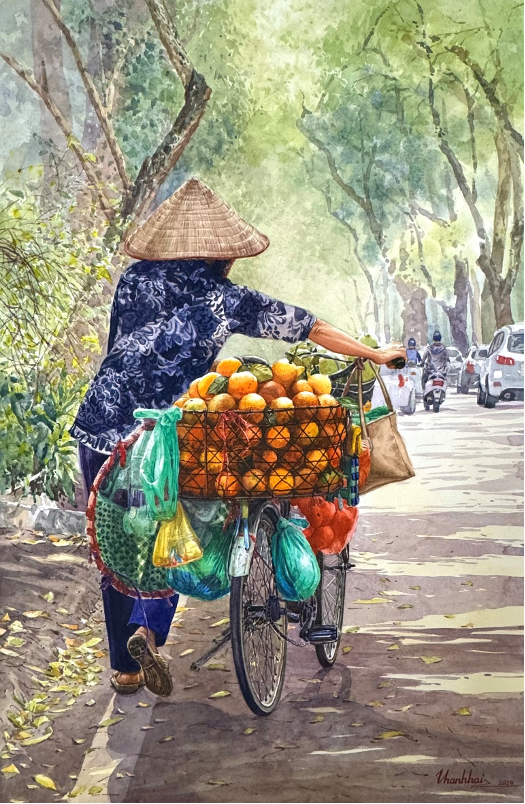 Triển lãm tranh màu nước lần thứ 3 của Câu lạc bộ mầu nước Hà Nội mang tên 'Duyên' được tổ chức tại Nhà triển lãm Mỹ thuật – Hội Mỹ thuật Việt Nam từ ngày 13 đến ngày 23/12/2024. Sau hai mùa triển lãm thành công, lần tổ chức thứ 3 này tiếp tục cao giá trị nghệ thuật và tinh thần kết nối. Năm nay, triển lãm đã quy tụ nhiều họa sĩ của Câu lạc bộ, mang lại gần 100 tác phẩm đầy màu sắc và cảm xúc - (Tác phẩm: Lao xao hàng rong Hà Nội- Ngô Thanh Hải). 