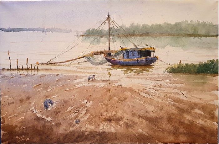 triển lãm 'Duyên' hứa hẹn sẽ tiếp tục trở thành một sự kiện nghệ thuật quan trọng, là cầu nối đưa nghệ thuật màu nước đến với người yêu tranh. Đây cũng là nguồn cảm hứng lớn cho các nghệ sĩ, khuyến khích họ không ngừng sáng tạo và cống hiến cho nghệ thuật - (Tác phẩm: Bến Bình An - Phương Nguyễn).