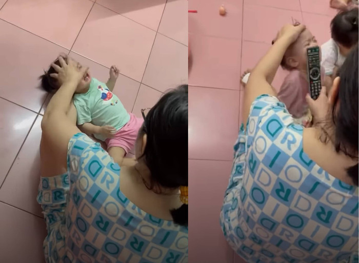 Hình ảnh người phụ nữ bạo hành trẻ.
