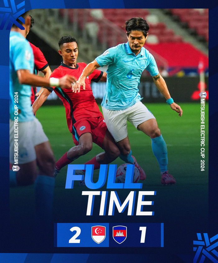 Thủ môn Vireak Dara của tuyển Campuchia đã nhận hai bàn thua và bại trận trước Singapore ở AFF Cup 2024.