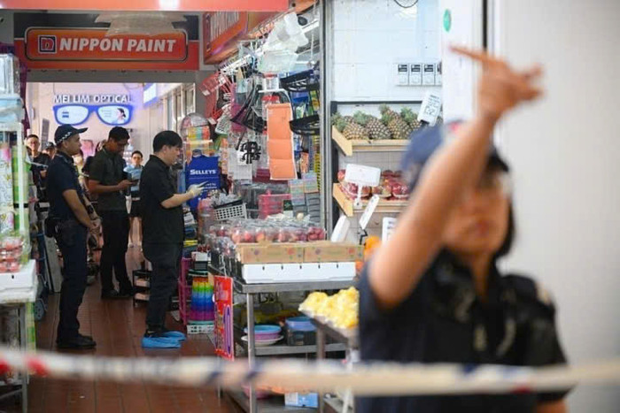 Hiện trường vụ án mạng. Ảnh: Straits Times