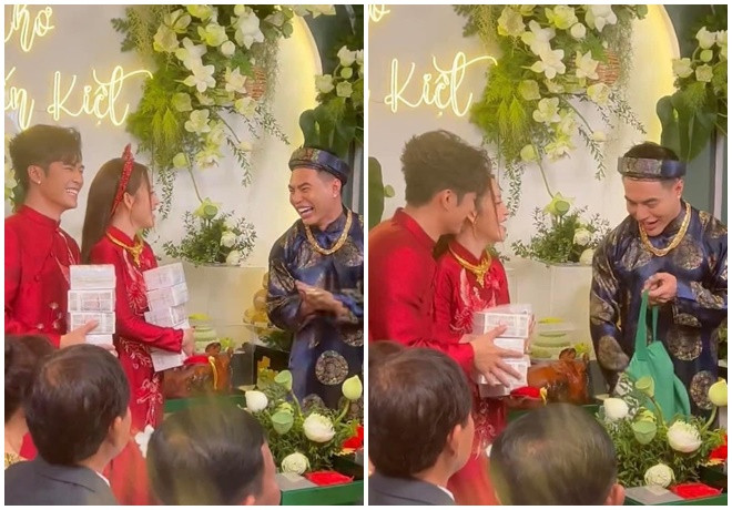 Lê Dương Bảo Lâm trao quà cưới 'ê hề' cho Puka - Gin Tuấn Kiệt.
