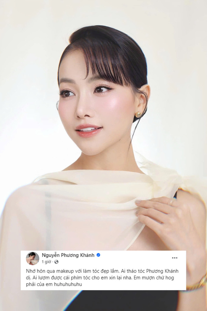 Hoa hậu Phương Khánh đăng đàn tìm đồ thất lạc sau khi đi đám cưới Khánh Vân. (Ảnh FBNV)