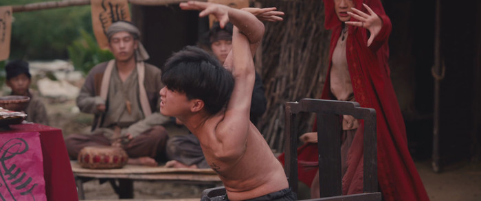 Cảnh quay có 'em trai' Thanh Hương trong phim chiếu Tết 2025.