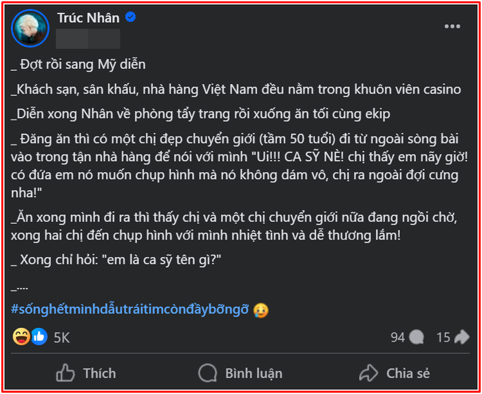 Tình huống trớ trêu của Trúc Nhân trong chuyến lưu diễn nước ngoài Ảnh 1